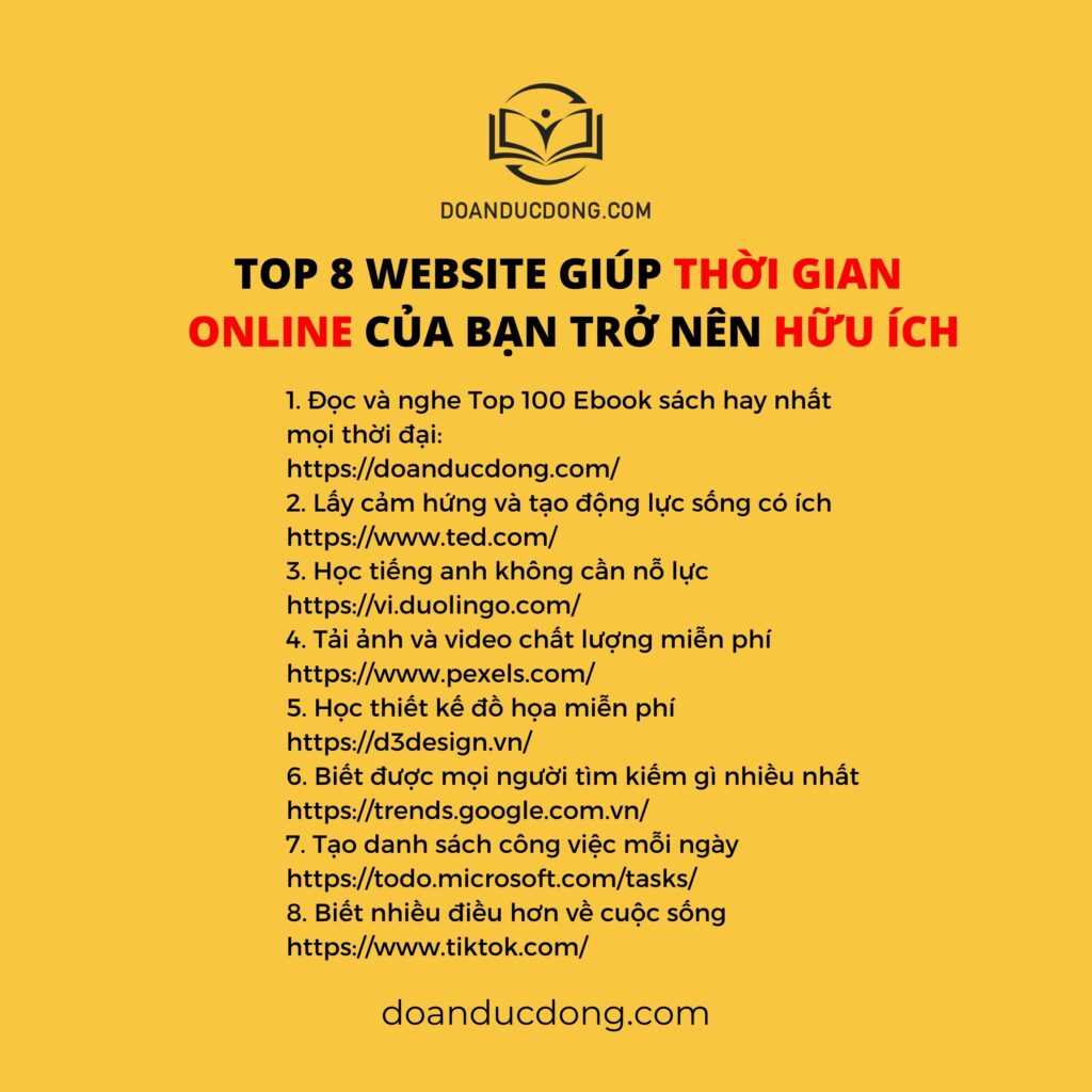 TOP 8 WEBSITE GIÚP THỜI GIAN ONLINE CỦA BẠN TRỞ NÊN HỮU ÍCH