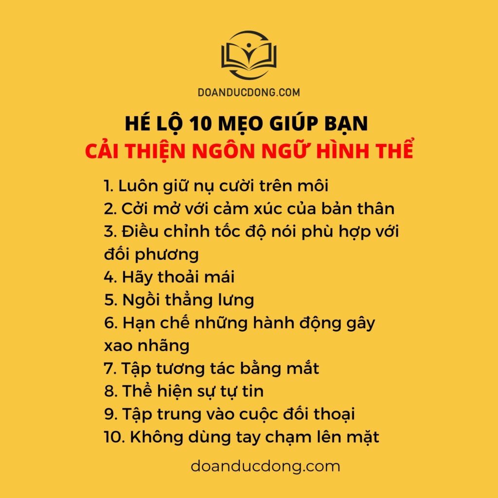 HÉ LỘ 10 MẸO GIÚP BẠN CẢI THIỆN NGÔN NGỮ HÌNH THỂ