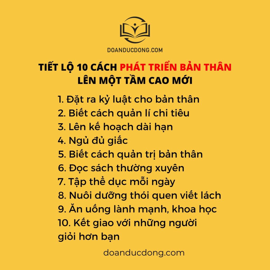 TIẾT LỘ 10 CÁCH PHÁT TRIỂN BẢN THÂN LÊN MỘT TẦM CAO MỚI
