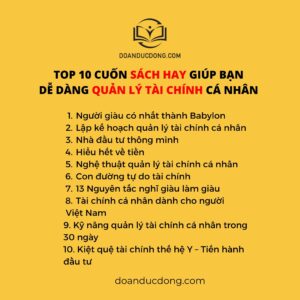 TOP 10 CUỐN SÁCH HAY GIÚP BẠN DỄ DÀNG QUẢN LÝ TÀI CHÍNH CÁ NHÂN