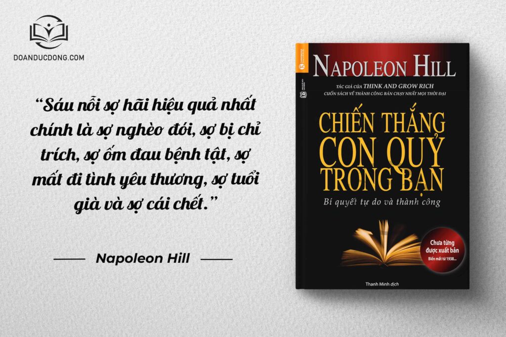 Sáu nỗi sợ hãi hiệu quả nhất chính là sợ nghèo đói, sợ bị chỉ trích, sợ ốm đau bệnh tật, sợ mất đi tình yêu thương, sợ tuổi già và sợ cái chết - sách chiến thắng con quỷ trong bạn
